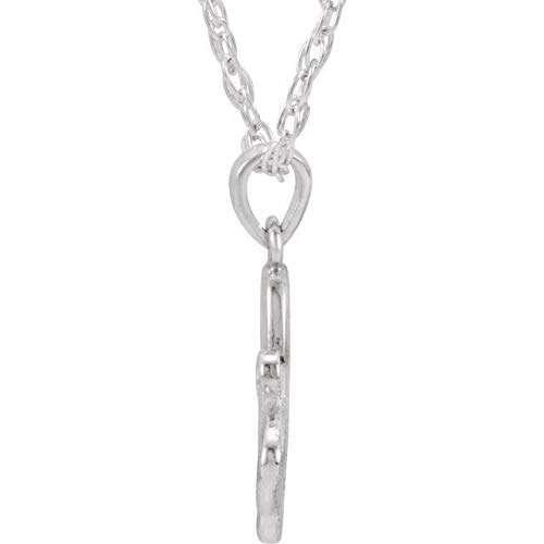 0.25 CTW Sterling Silver Diamond Butterfly Necklace - 18