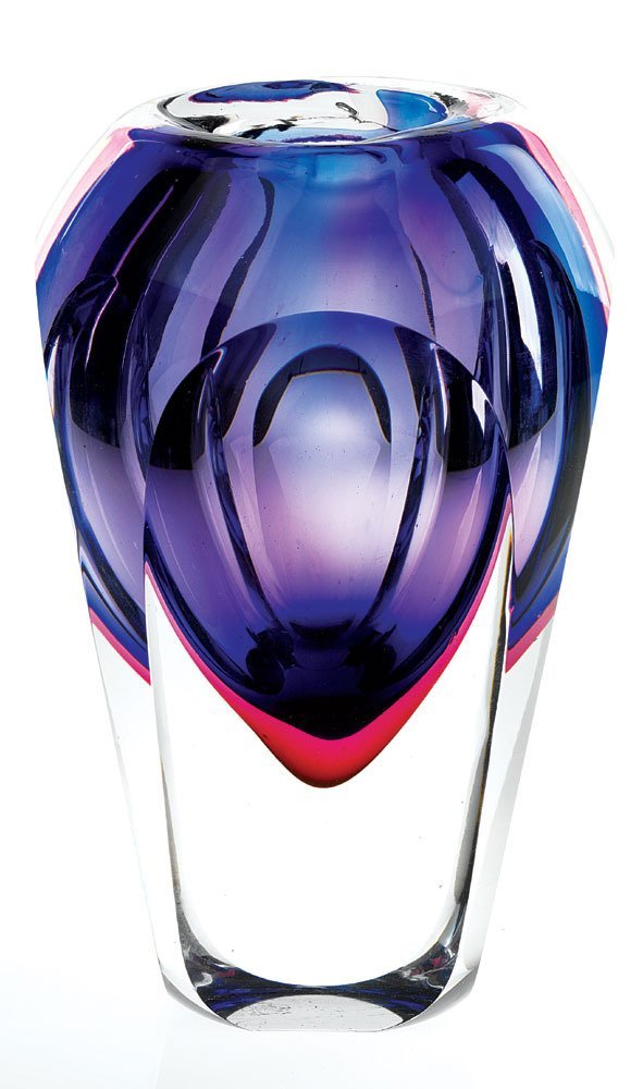Badash Essence Murano-Style Art Glass Vase - 9 Inch Tall Hand-Blown Glass Bud Vase for Flowers - Elegant Home Decor Centerpiece for Living Room, Dining Table, and Wedding Decorations