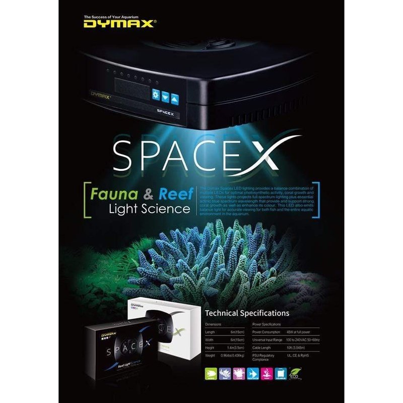 Dymax Space X Fauna LED Freshwater Aquarium Light for IQ9 - Perfect for Planted Tanks & Nano Aquascaping