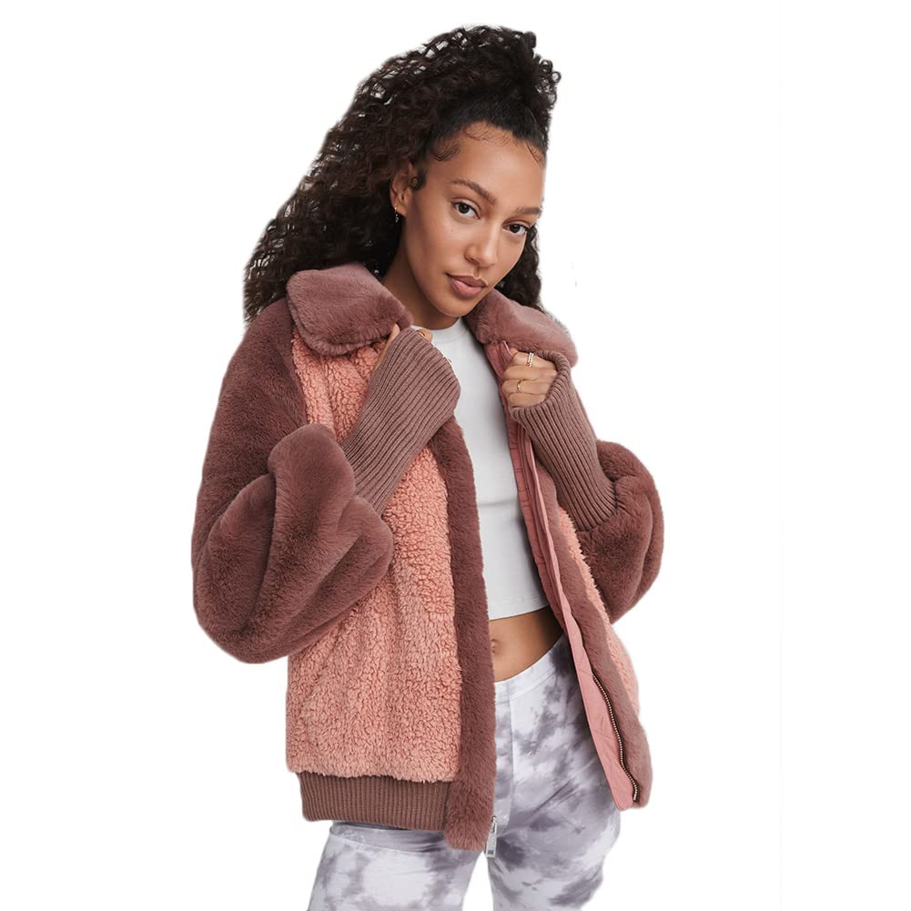 UGG® Women's Augusta Sherpa Baseball Jacket - Cozy Fleece-Lined Winter Coat for Outdoor Activities & Casual Wear