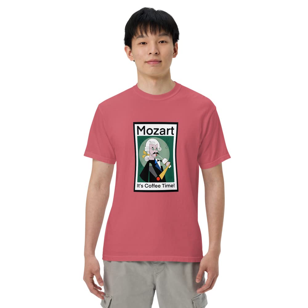 Mozart Art Lover Graphic T-Shirt for Men - Classic Crewneck Tee - Unique Gift for Him - Perfect for Music Lovers, Concert Outfits & Casual Wear