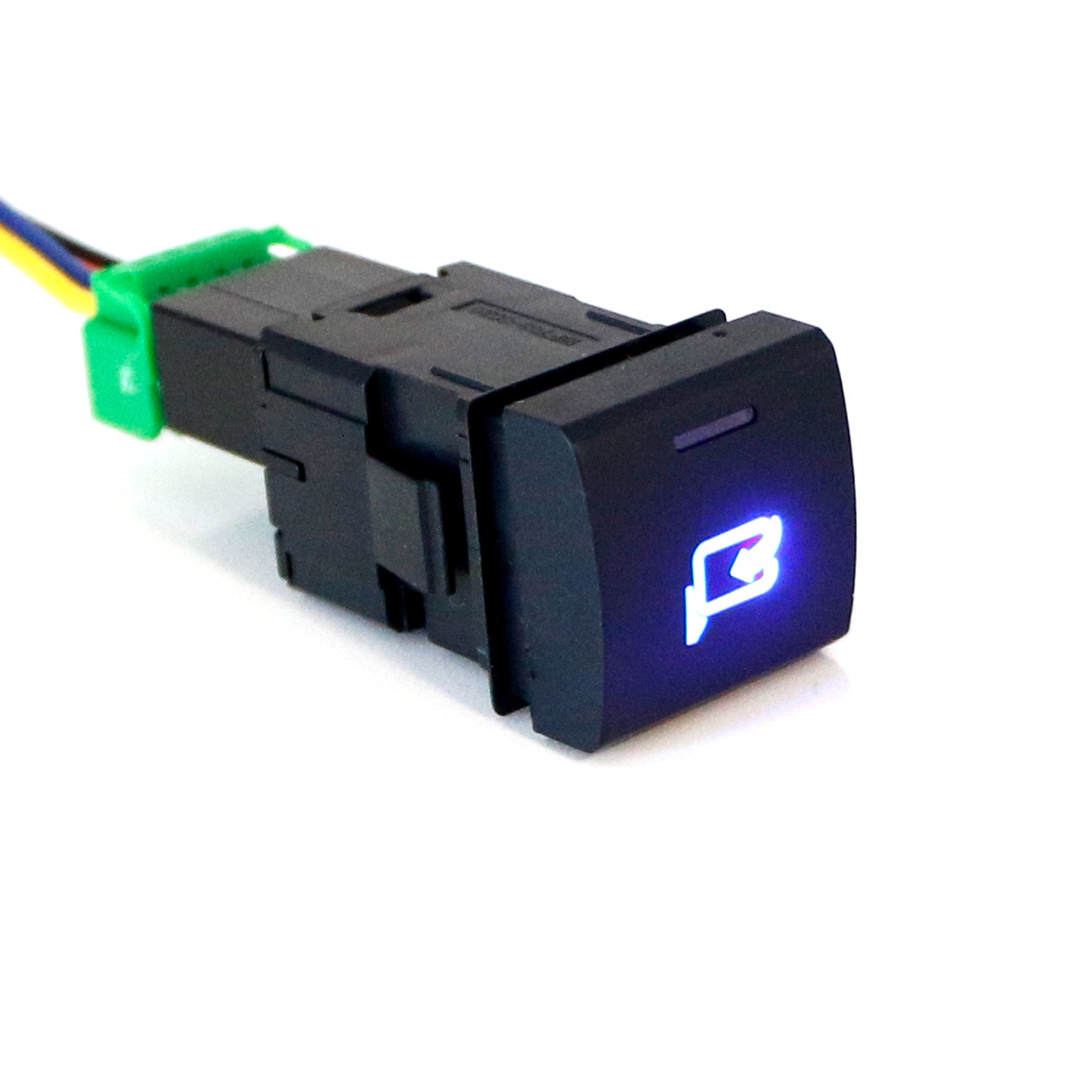 12V 4-Pole Push Button Switch with Side Mirror Folding Imprint - Compatible with Toyota Camry & Corolla - Perfect for Car Mirror Adjustment & Customization