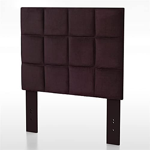 Fiorella Contemporary Square Tufted Fabric Twin Headboard - Purple Upholstered Bed Frame for Bedroom & Guest Room | Modern Bedroom Decor & Space-Saving Solution
