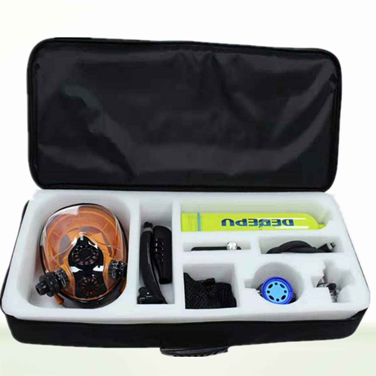 DEDEPU Portable Scuba Diving Tank Kit - Mini DOT Certified Oxygen Cylinder with Combo Valve, Reusable Pony Bottle for Snorkeling, Free Diving & Underwater Exploration - Perfect for Recreational Divers & Emergency Backup