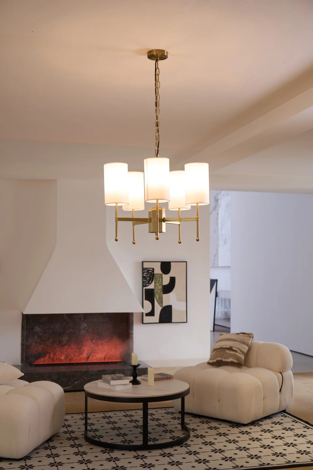 Kichler Modern Crystal Chandelier - Elegant Ceiling Light Fixture for Dining Room, Living Room & Bedroom - Energy Efficient LED Lighting for Home Decor