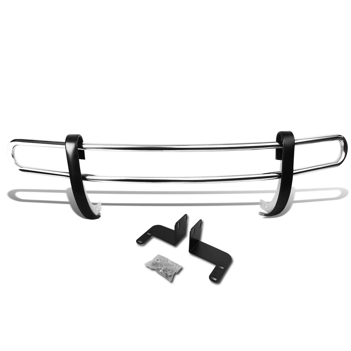 DNA Motoring RBG-006-SS Stainless Steel Rear Bumper Protector Guard for Trucks & SUVs - Heavy Duty Protection Against Scratches & Dents - Perfect for Off-Roading, Parking & Daily Driving