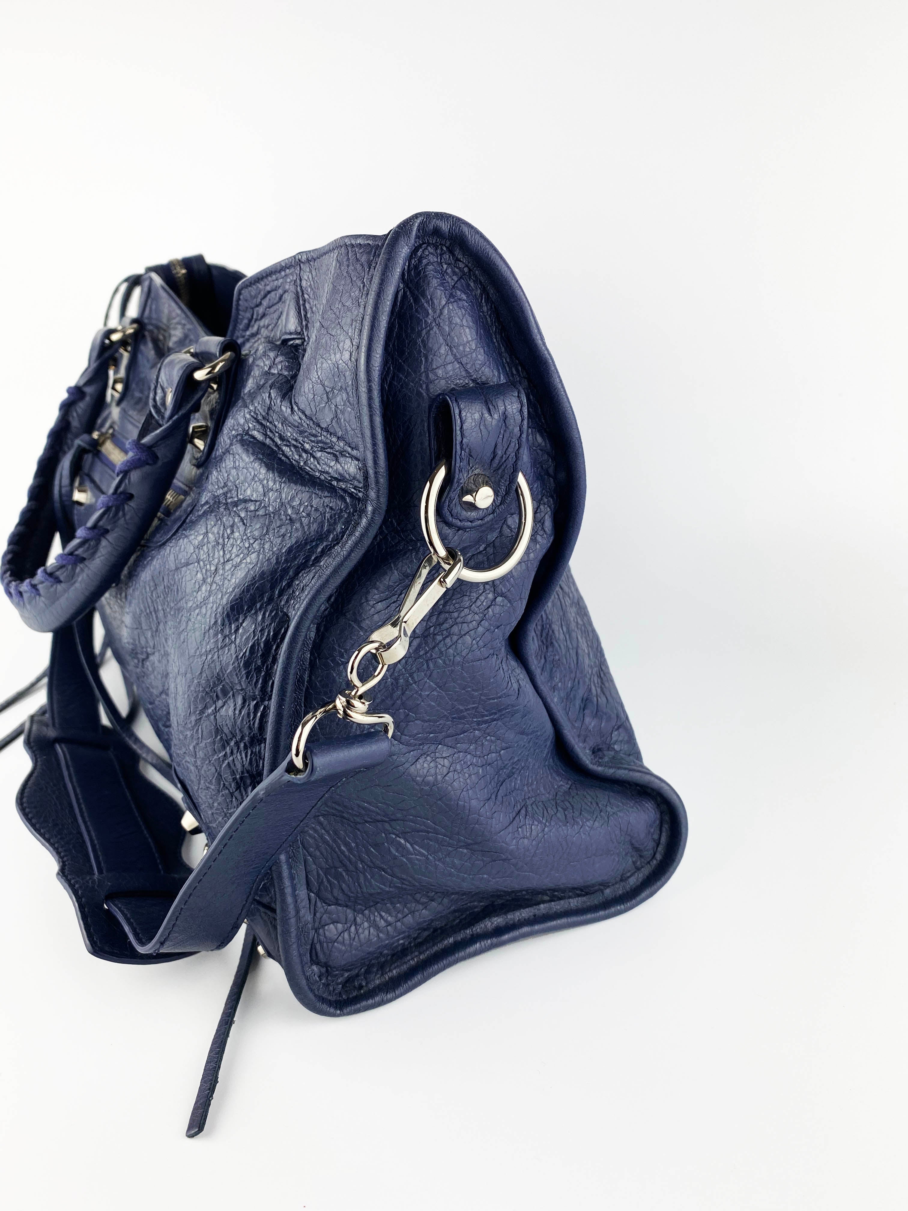 Balenciaga Navy City Bag - Stylish Designer Handbag for Women | Perfect for Work, Travel & Everyday Use