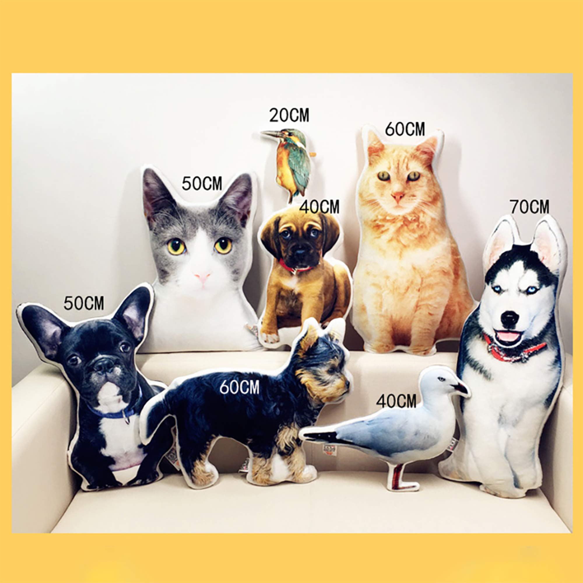 Custom Photo Pillow - Personalized Throw Pillows with Your Picture | 3D Printed Pet, Baby & Lover Shaped Cushions | Unique Home Decor for Sofa, Bed & Couch | Perfect Gift for Pet Lovers & Family (Dog, Cat, Baby Designs) | Great for Living Room Decor, Bedroom Accent & Cozy Home Styling