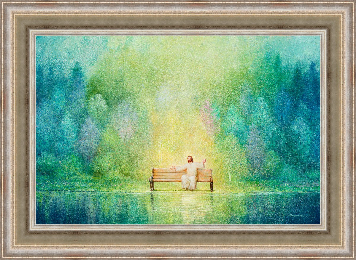 Come Unto Me and I Will Give You Rest - Inspirational Christian Wall Art for Home Decor & Church - Perfect for Bedroom, Living Room & Office