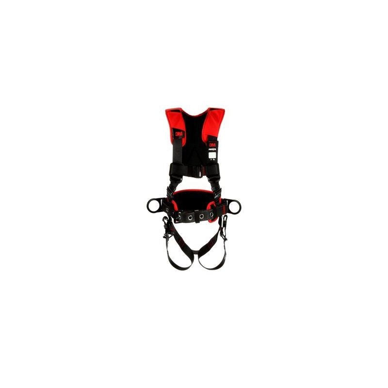 3M Protecta Comfort Construction Positioning Harness - Black, X-Large - OSHA Compliant Fall Protection for Roofing, Scaffolding & Construction Work