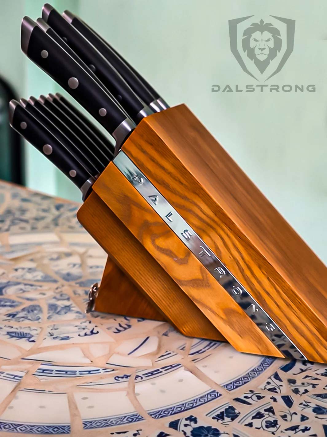 12-Piece Dalstrong Gladiator Series Block Set with Black Handles - NSF Certified Professional Knives for Home Chefs & Culinary Enthusiasts - Perfect for Meal Prep, Slicing & Dicing in Professional Kitchens