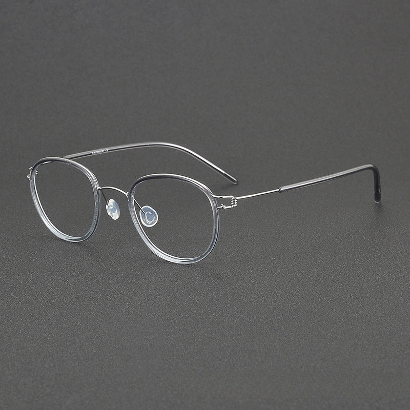 Vintage Titanium Oval Eyeglass Frames for Women - Lightweight & Durable Retro Style - Perfect for Reading, Driving & Fashion Accessories