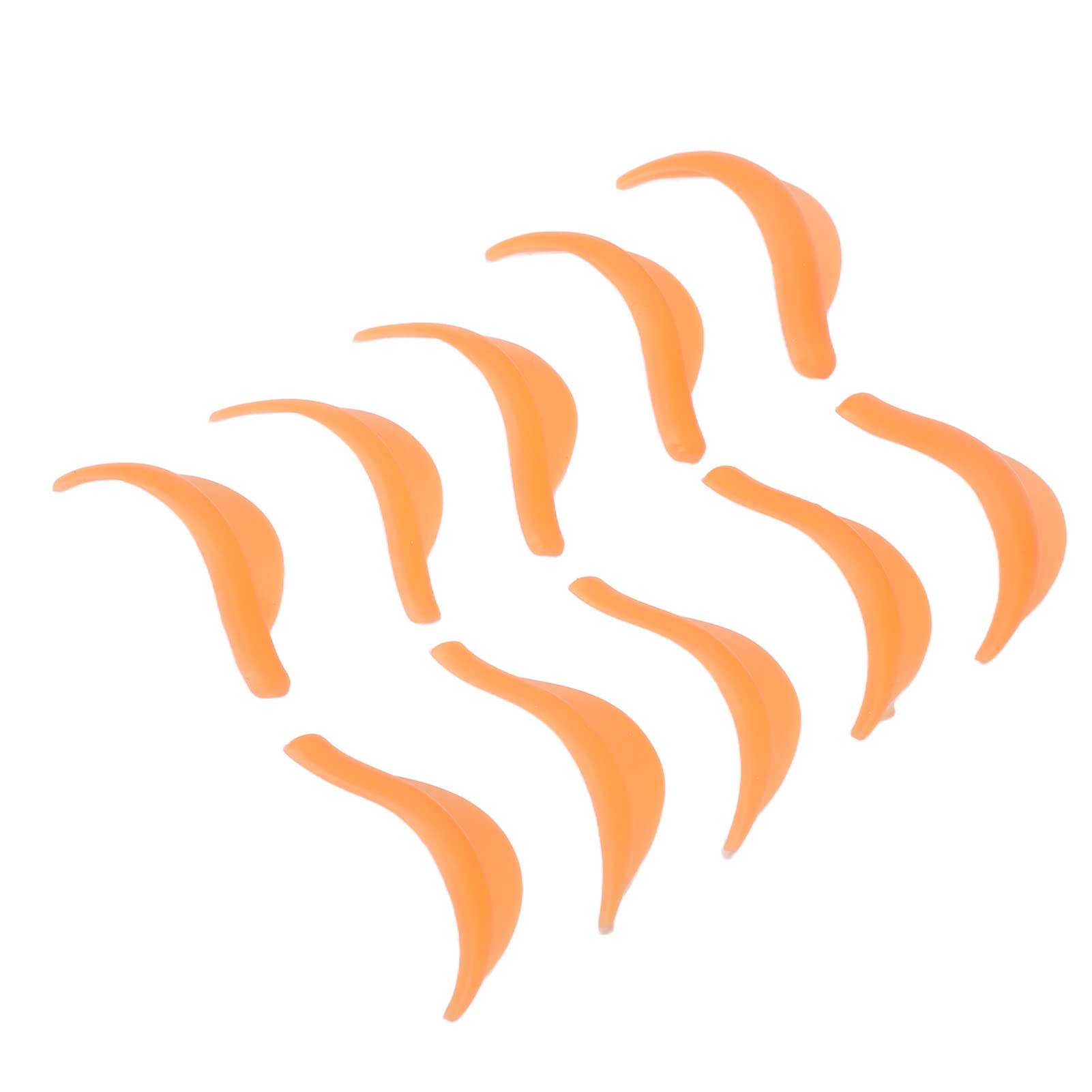 5 Pairs Lash Lift Rods - Silicone Eyelash Perm Curler with 5 Sizes for Perfect Lifting, Portable Styling Tools (Orange) - Ideal for Salon, Home Use & Professional Eyelash Extensions