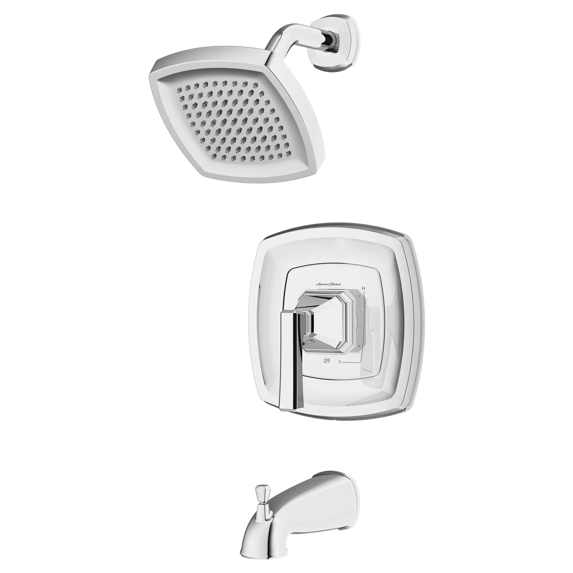 Crawford 2.5 GPM Tub and Shower Trim Kit with Showerhead - Double Ceramic Pressure Balance Cartridge & Lever Handle - Perfect for Bathroom Renovation and Modern Home Upgrade