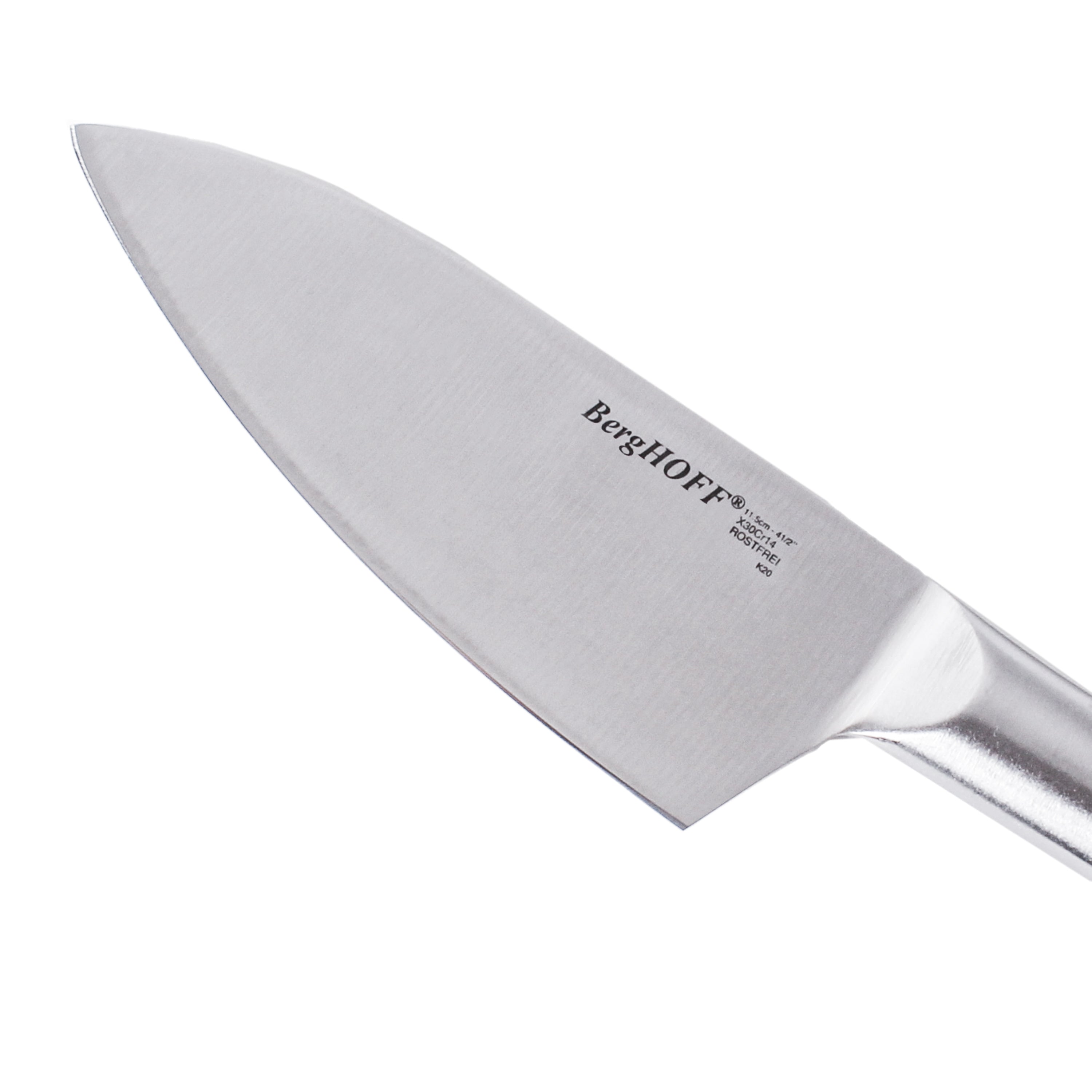 BergHOFF 4-Piece 18/10 Stainless Steel Santoku Knife Set - Sharp Kitchen Knives for Slicing, Dicing & Chopping Vegetables, Meat & Fish