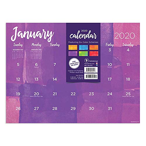 2020 Watercolor Mini Desk Pad Calendar - Stylish & Functional Planner for Office, Home, or School Use | Perfect for Scheduling, Note-Taking & Gift Giving