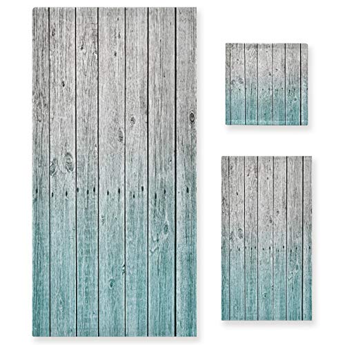 Teal Gray Wooden