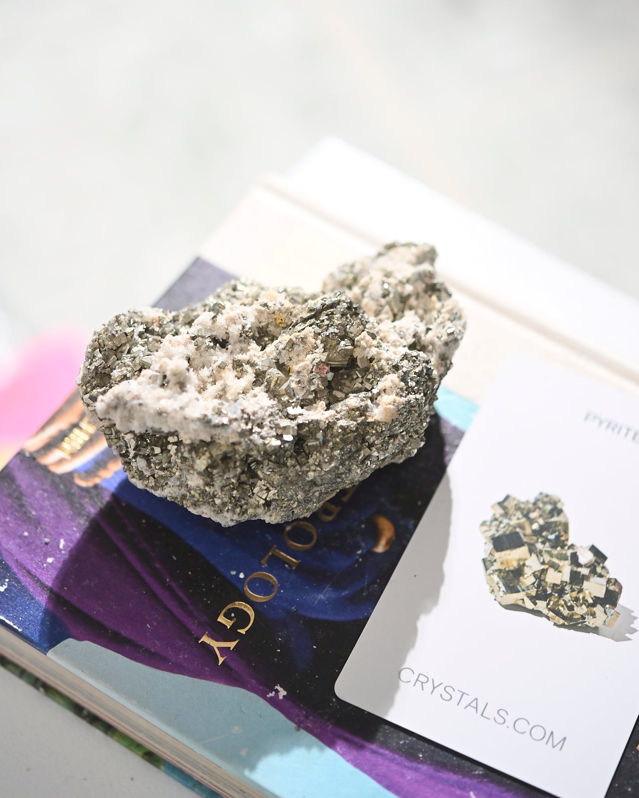 Natural Pyrite and Quartz Crystal Cluster - Healing Stones for Meditation, Reiki, and Home Decor | Spiritual Gifts & Energy Crystals for Yoga, Feng Shui, and Office Desk Display