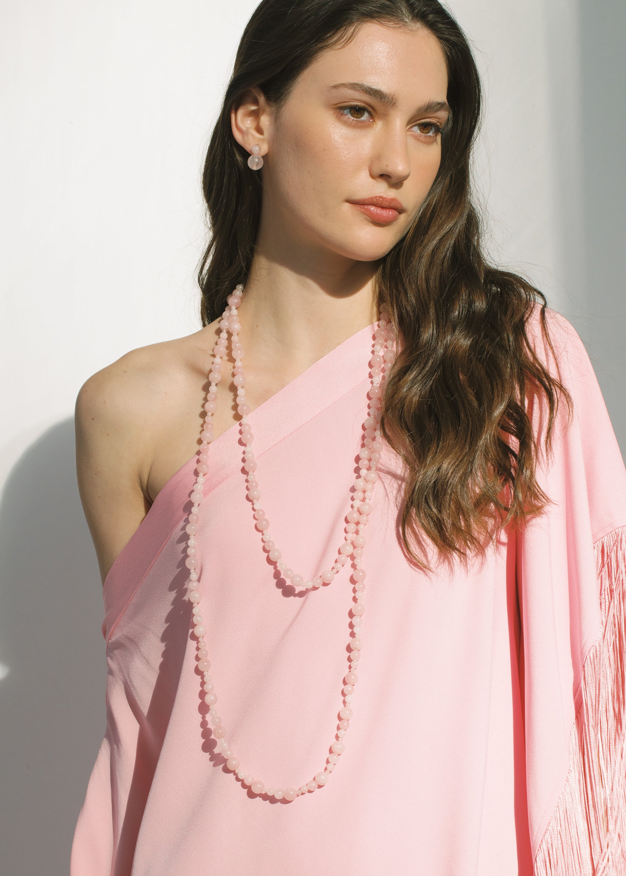 Veda Rose Quartz Necklace for Women - Healing Crystal Jewelry for Love & Positive Energy - Perfect for Meditation, Gifts & Everyday Wear