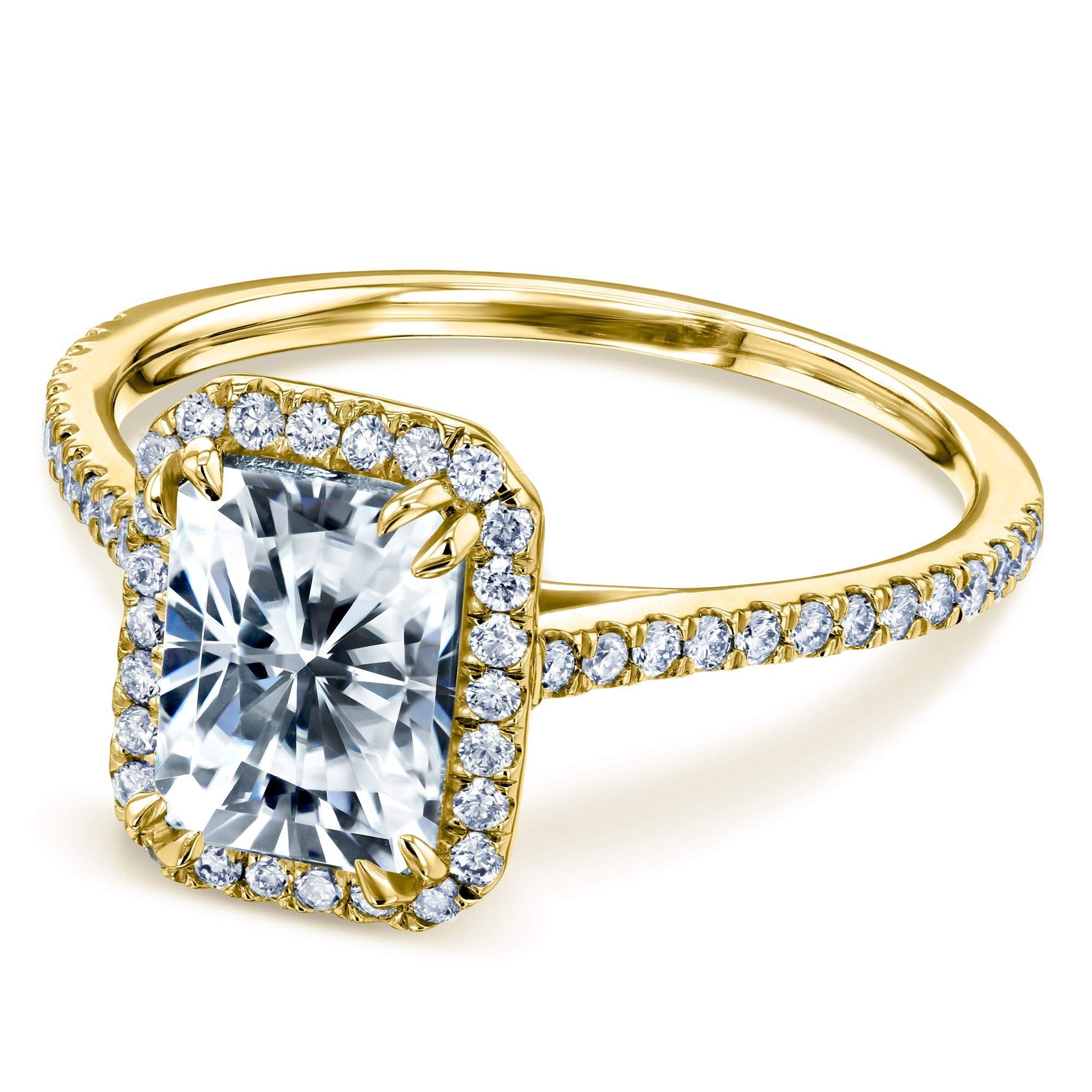 1.8ct Radiant Cut Forever One Moissanite Engagement Ring in 14K Gold - Perfect for Proposals, Weddings & Anniversary Gifts