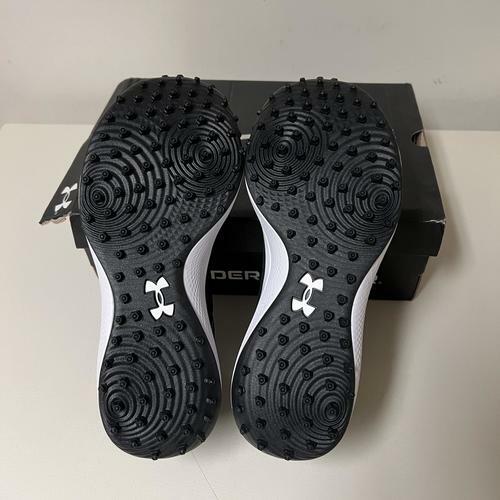 Under Armour Boys' Yard Turf Jr. Football Cleats (001) Black/Black/White - Size US 6Y - Lightweight & Durable for Youth Football, Soccer & Outdoor Sports