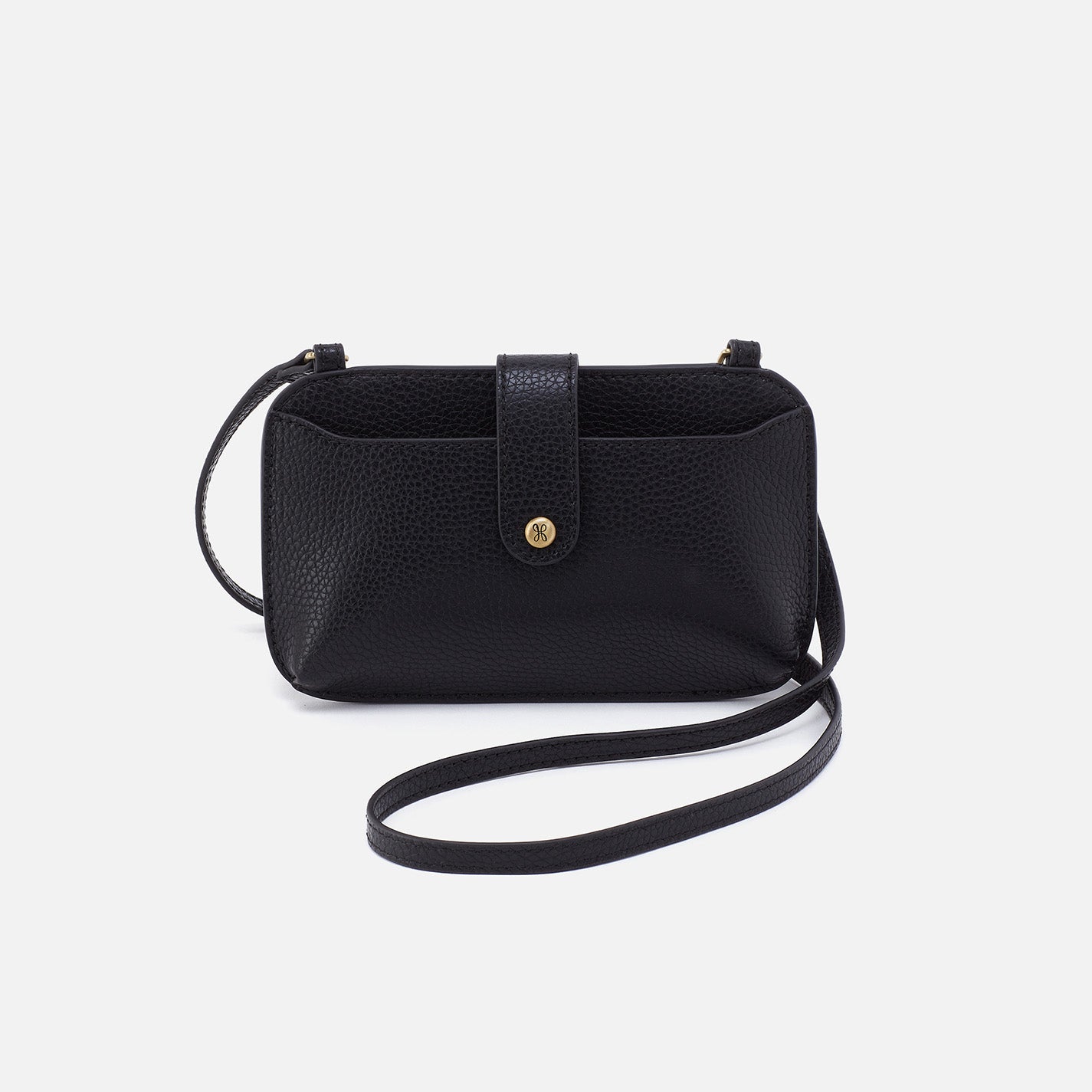 Vida Phone Crossbody Bag in Micro Pebbled Leather - Black | Small Leather Purse for Women | Perfect for Everyday Use, Travel & Shopping
