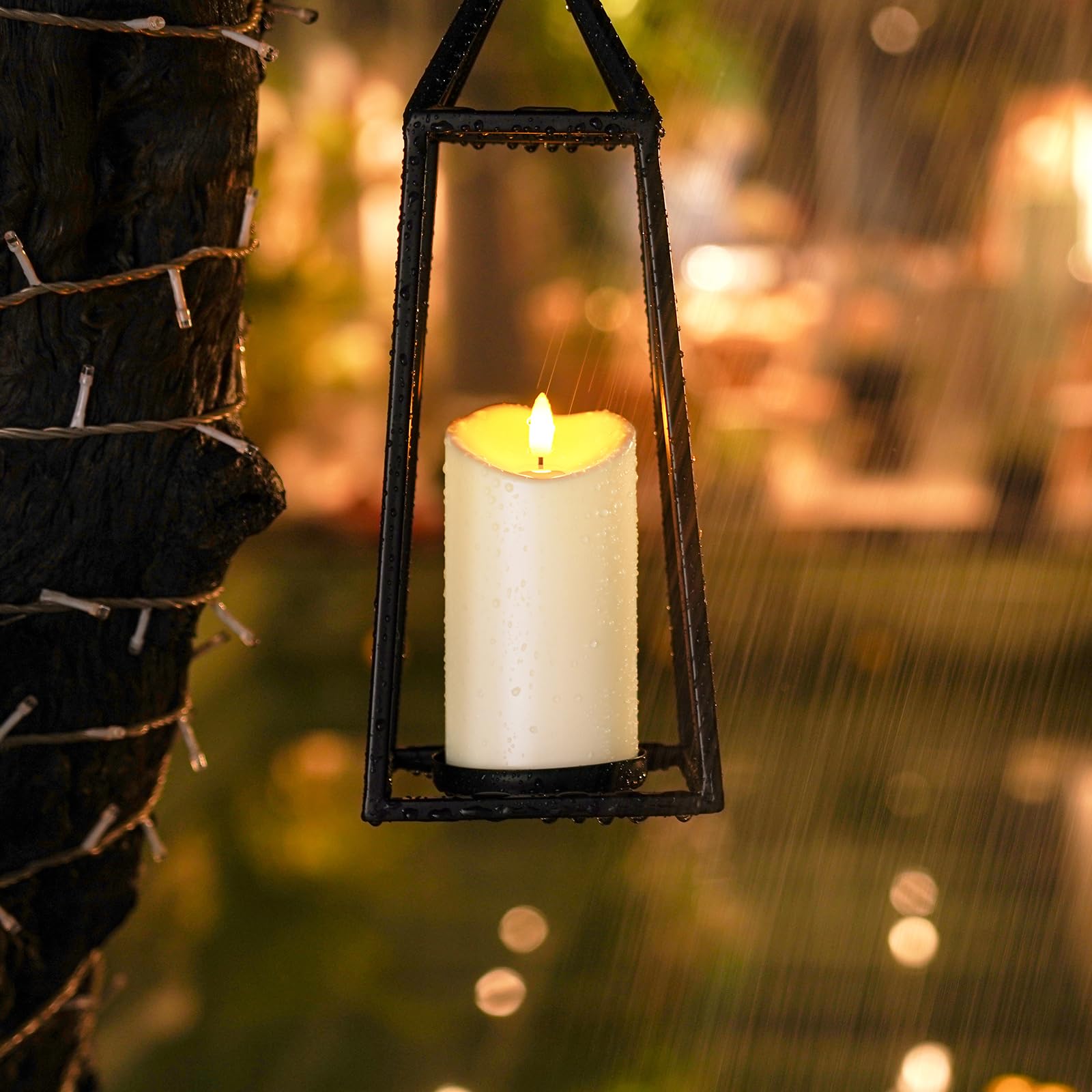 Homemory LED Candles - Battery Operated Flameless Candles with Remote Control & Timer, Set of 3 Ivory White Waterproof Electric Candles for Home Decor, Wedding Centerpieces, Christmas Decorations, and Romantic Ambiance