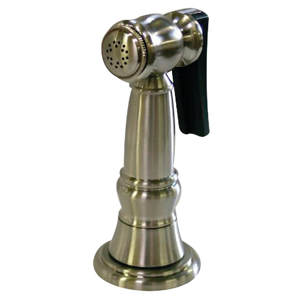 Kingston Brass KBSPR38 Brushed Nickel Kitchen Faucet with Pull-Down Sprayer and Durable Hose - Perfect for Modern Kitchens, Dishwashing, and Food Prep