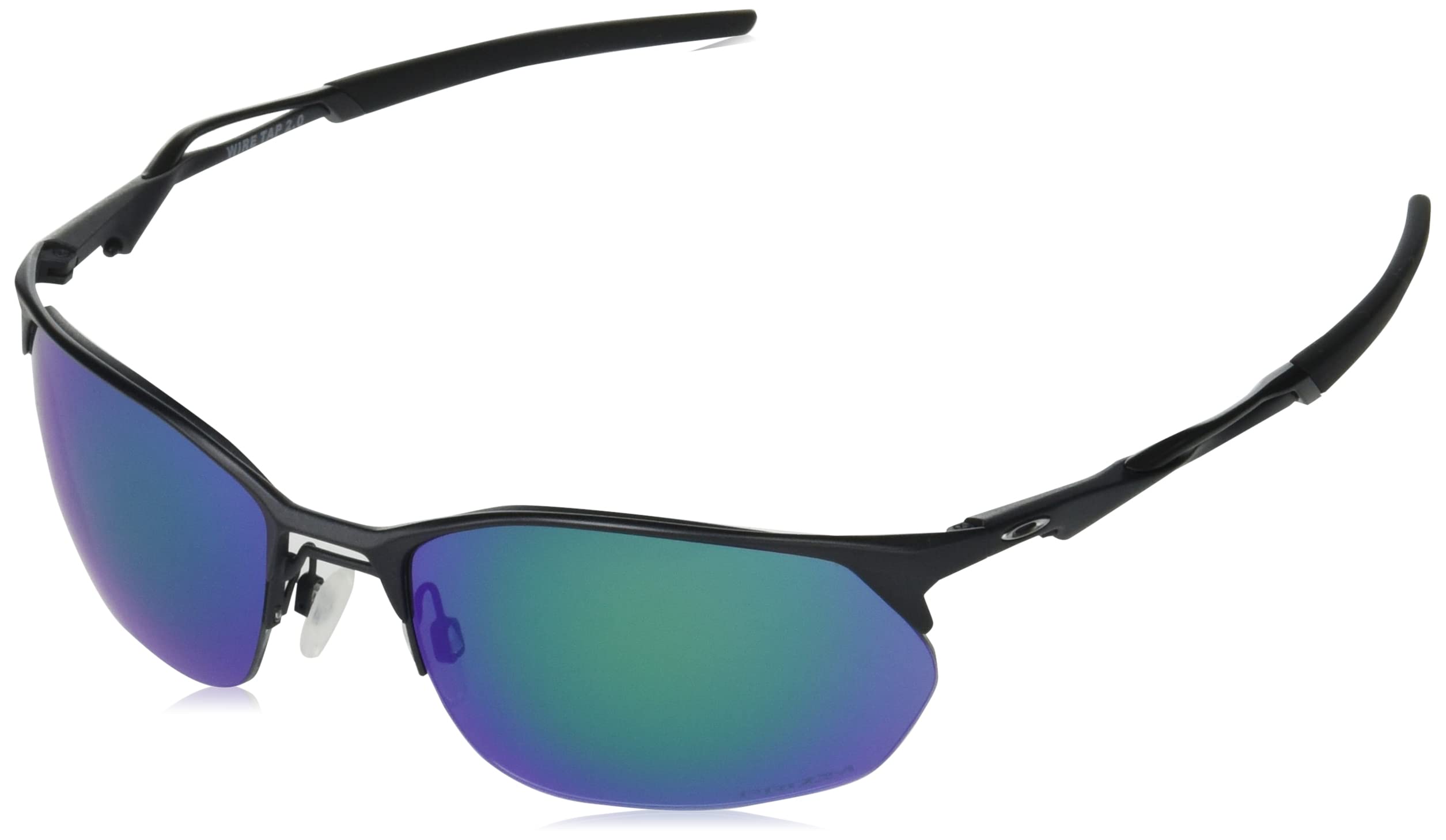 Oakley Men's Oo4145 Wire Tap 2.0 Rectangular Polarized Sunglasses for Driving, Running & Outdoor Sports - UV Protection & Lightweight Frame
