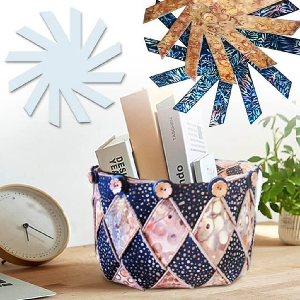 Magic Woven Spiral Storage Basket DIY Kit - 12 Inch Acrylic Quilting Template & Sewing Ruler for Home Craft, Organizing & Decor | Perfect for DIY Storage Solutions, Sewing Projects & Handmade Gift Making
