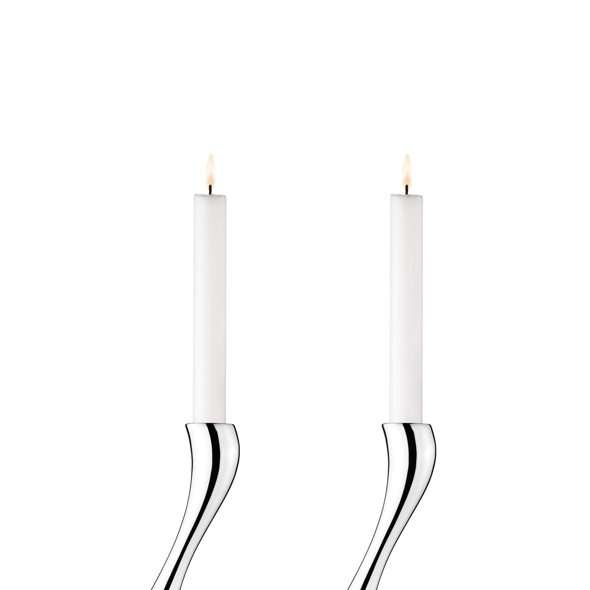 Georg Jensen Cobra Large Candle Holder Set of 2 - 9.45