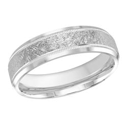 6MM Milgrain Scratch Finish High Polish Edge Wedding Band Ring for Men & Women - Perfect for Engagement, Anniversary, and Bridal Jewelry Gifts