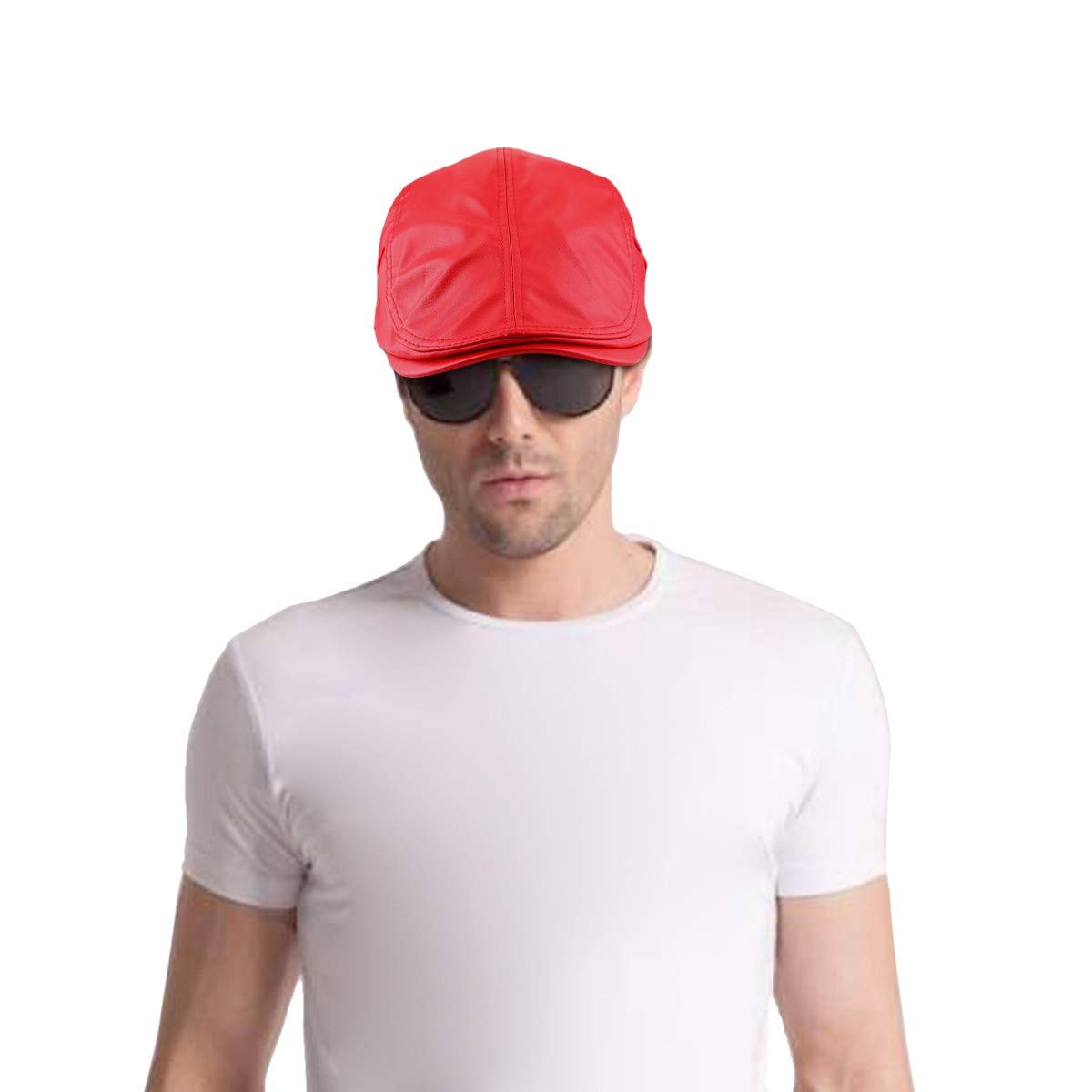 Moonsix Men's Newsboy Cap - Stylish PU Leather Beret, Gatsby Flat Hat & Ivy Driving Cap for Casual Wear, Vintage Fashion & Outdoor Activities