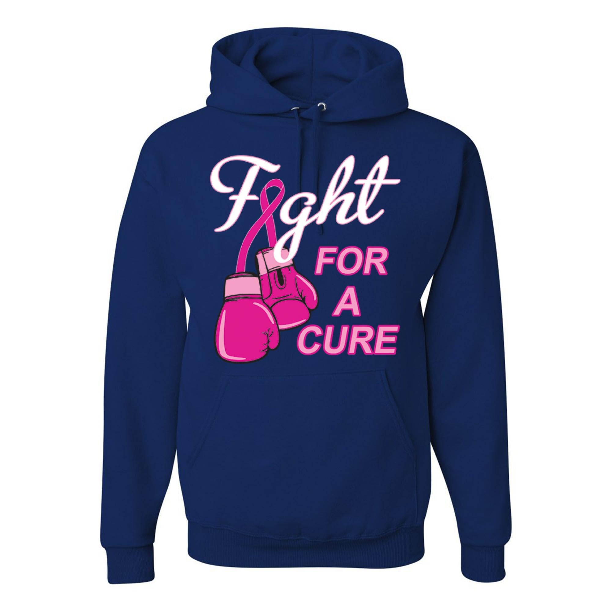 Wild Custom Apparel - Fight For A Cure Breast Cancer Awareness Hoodies for Women & Men | Comfortable Unisex Pullover for Charity Events, Fundraisers & Everyday Wear