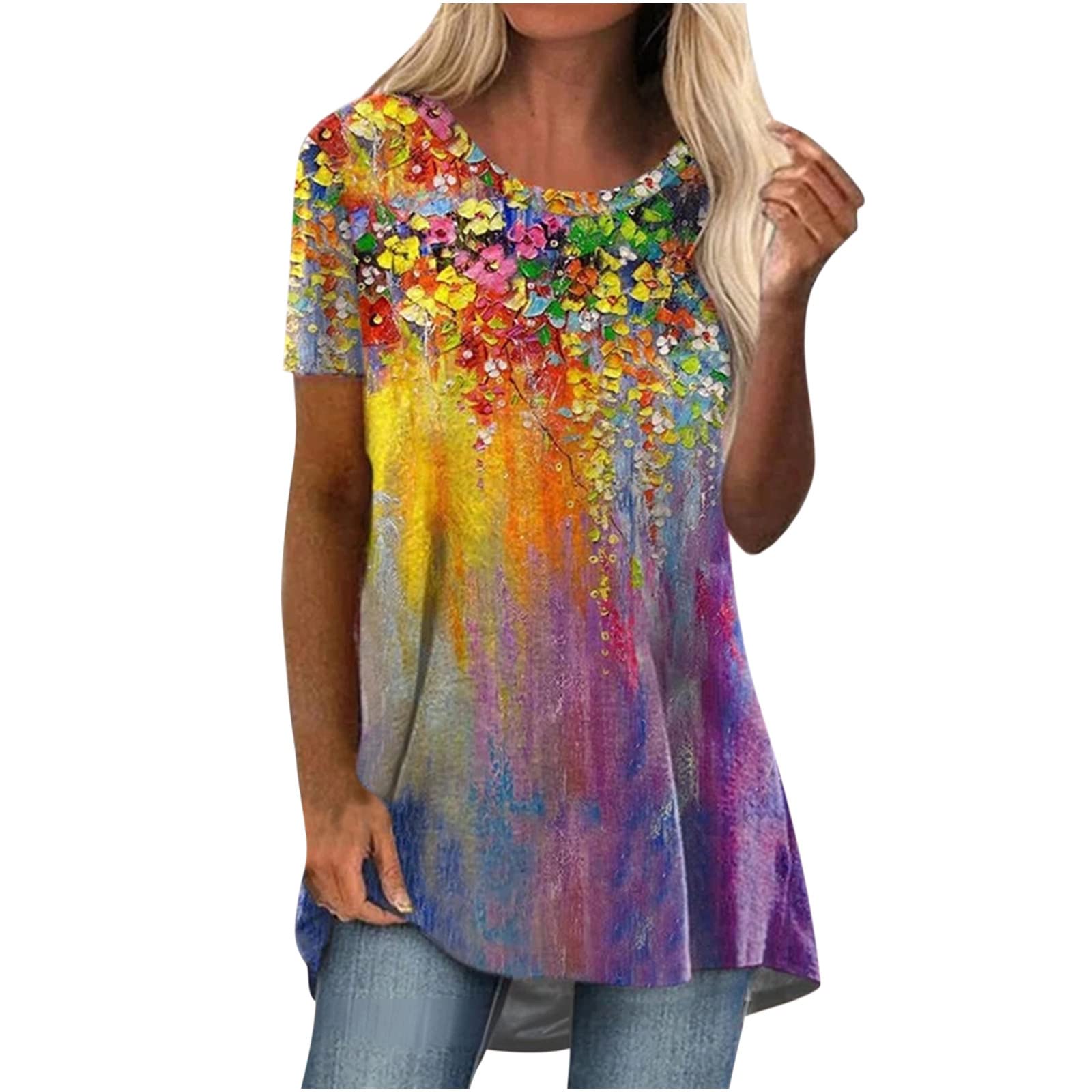 Trendy Women's Summer Tank Tops - Cute Sunflower Graphic Printed T-Shirts & Blouses for Casual Wear, Beach Outfits, and Summer Fashion 2022