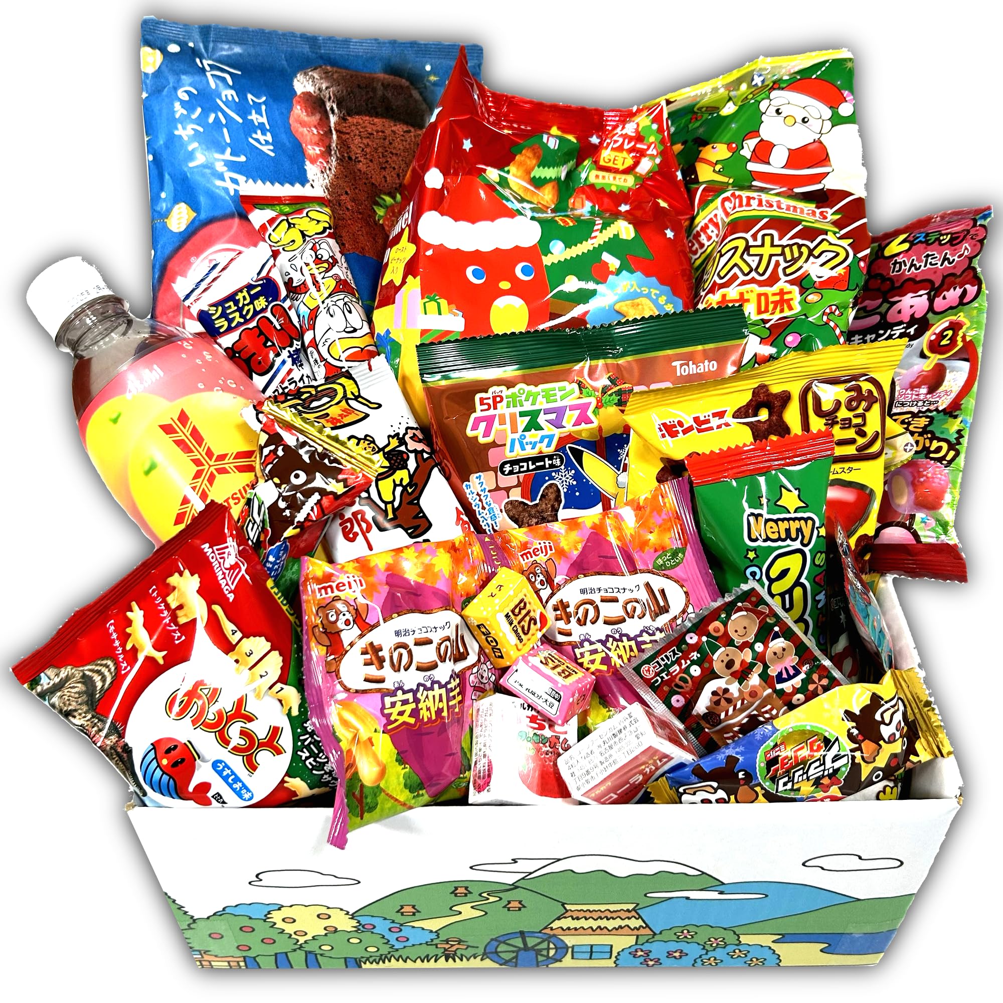 Japanese Snacks Dagashiya Box - 20 Count Individually Wrapped Assorted Mini Candy Gift Pack | Authentic Japanese Treats for Parties, Gifts & Snacking