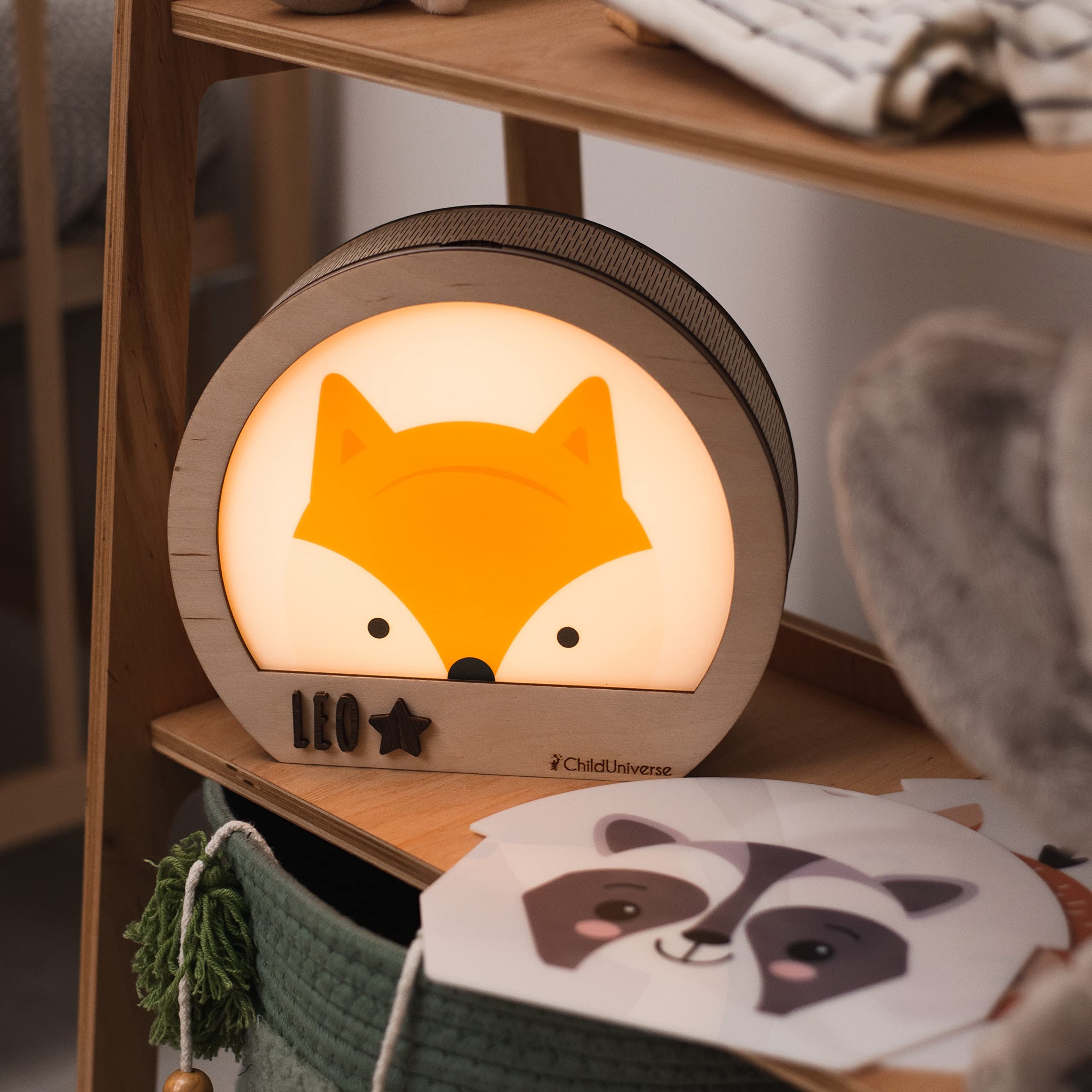 Personalized Fox Night Light for Kids - Nursery Lamp, Baby Boy Room Decor, Unique Birthday Gift for Nephew - Perfect for Bedtime, Nursery Lighting & Children's Room Decoration