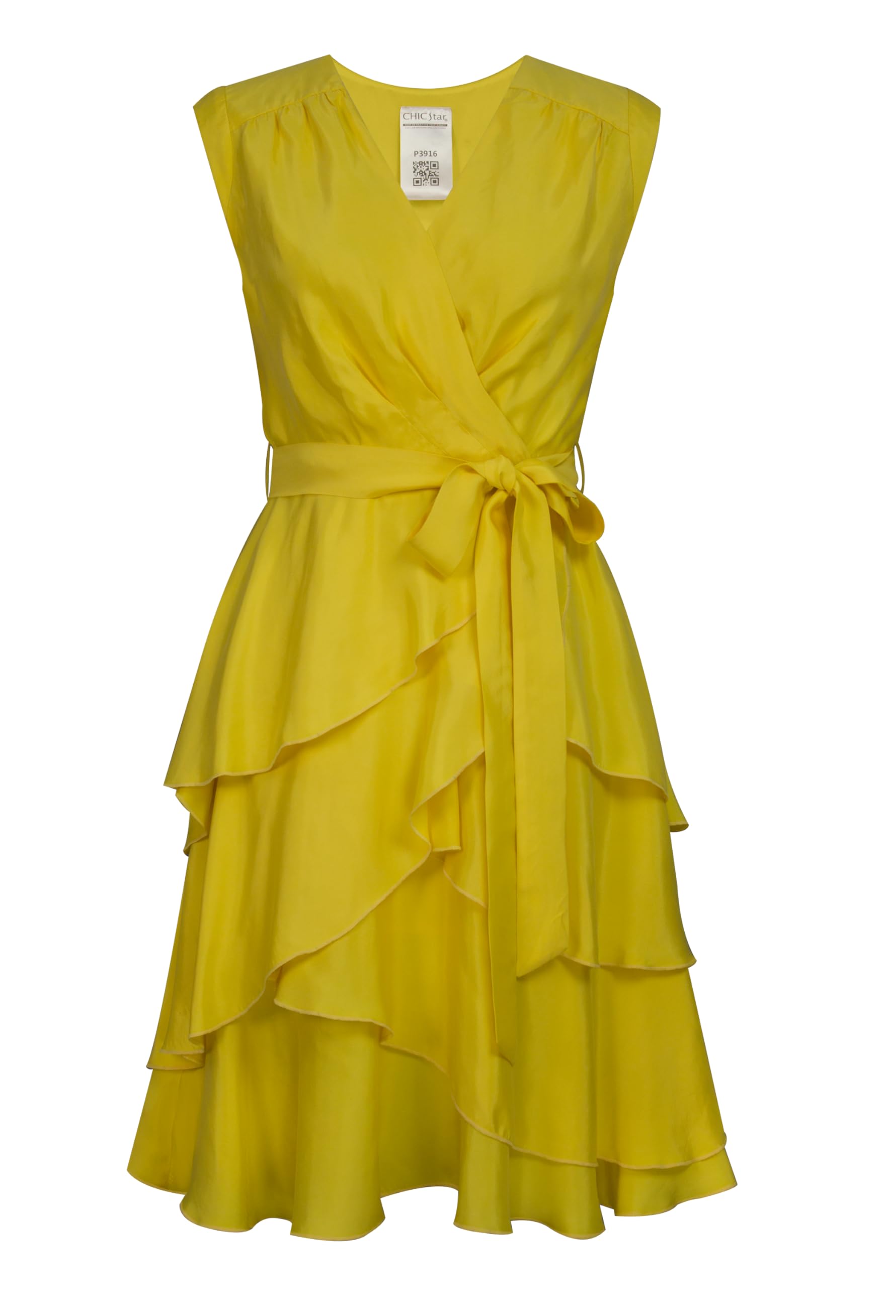 CHIC STAR Women's Cupro Layered Dress - Elegant Flowy Midi Dress for Casual & Party Wear | Perfect for Office, Date Night & Summer Outfits