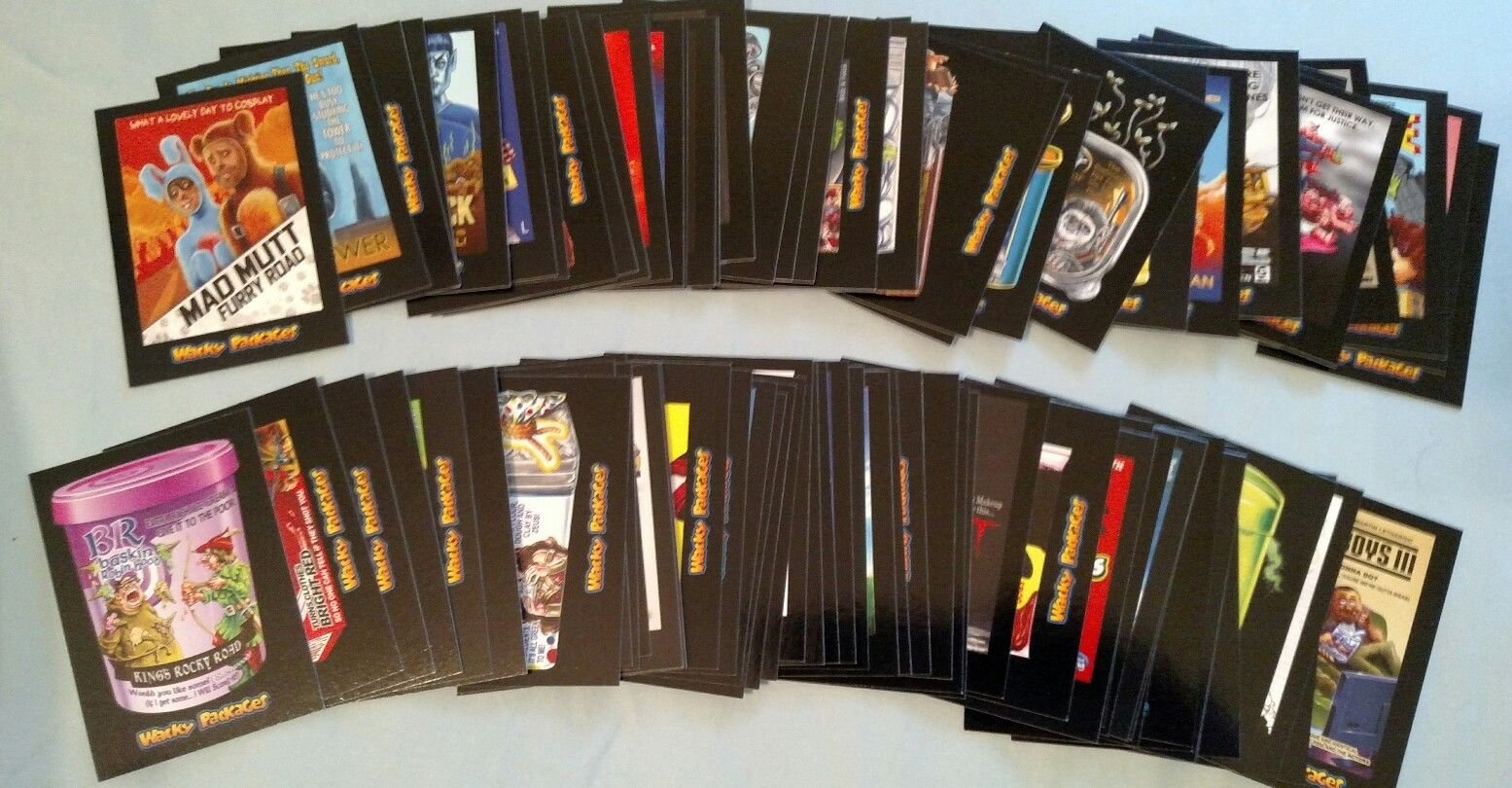 2018 Wacky Packages Go to The Movies - Complete Set of 90 Collectible Sticker Cards with Original Wrapper | Vintage Parody Stickers for Movie Lovers & Pop Culture Collectors | Perfect for Trading, Scrapbooking & Display