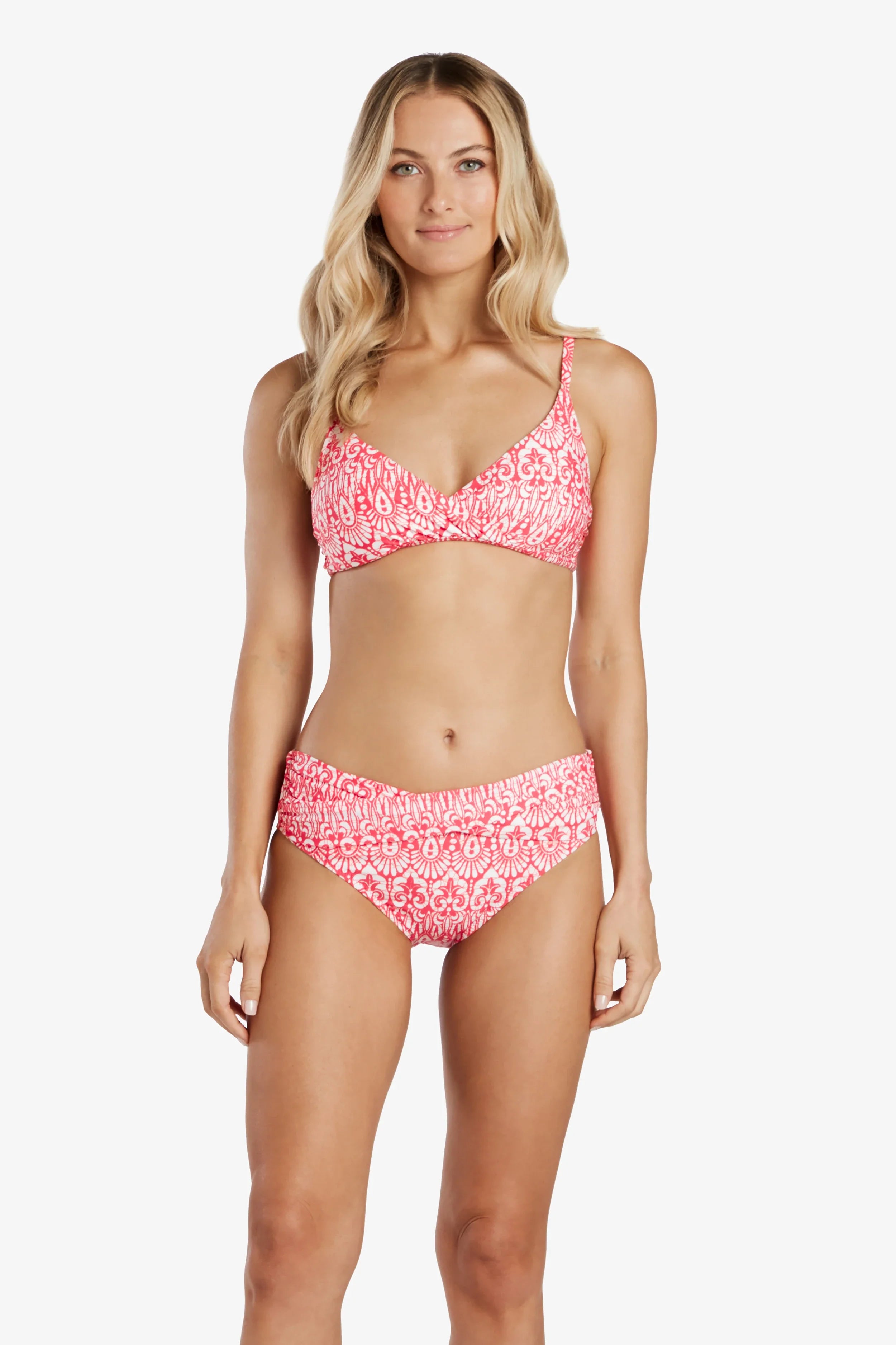 Twist Front Hipster Underwear | Island Batik Pink Cotton Panties for Women - Perfect for Everyday Wear & Lounge