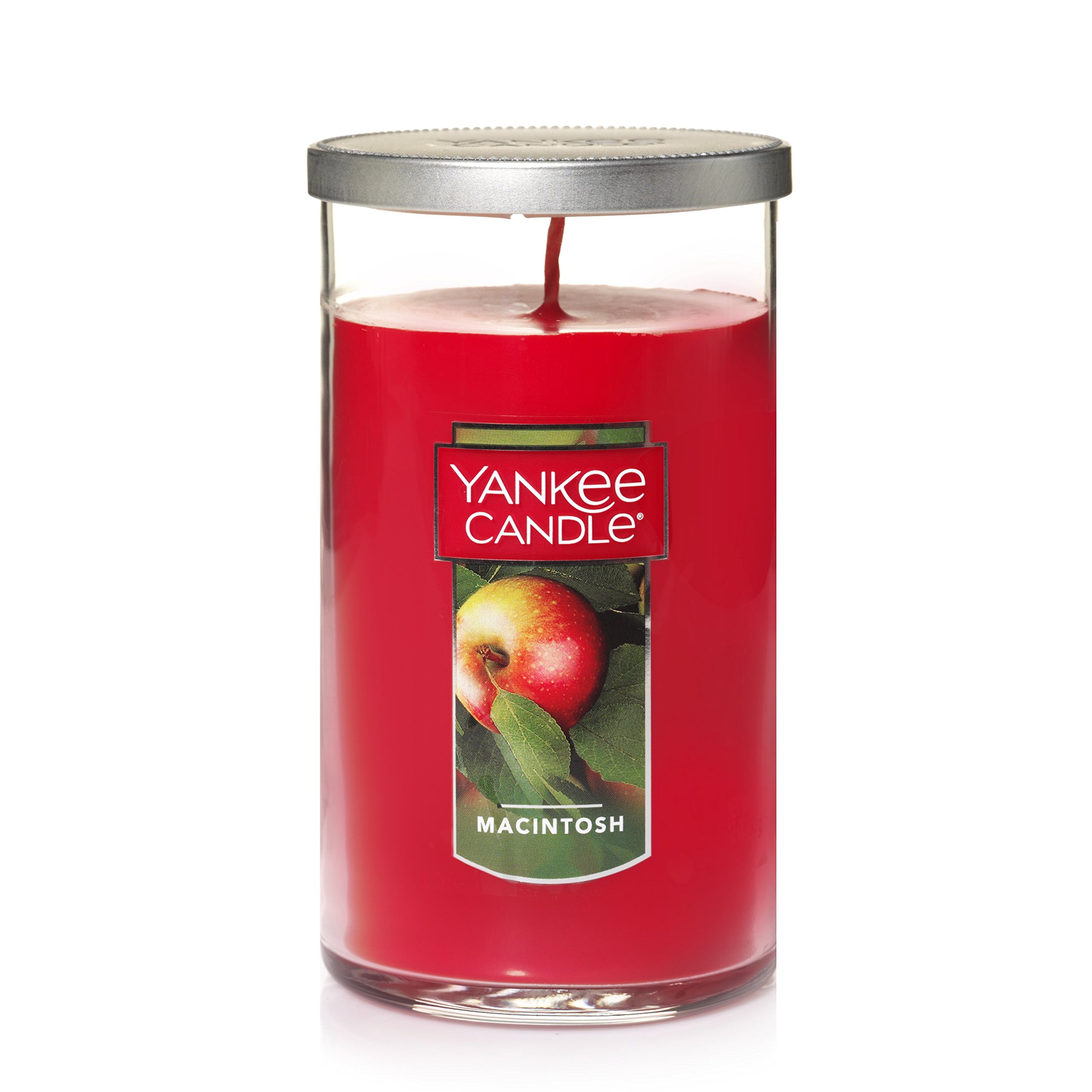 Yankee Candle Macintosh Scented Classic 12oz Medium Single Wick Pillar Candle - 80+ Hours Burn Time | Home Decor, Gift, Relaxation & Aromatherapy