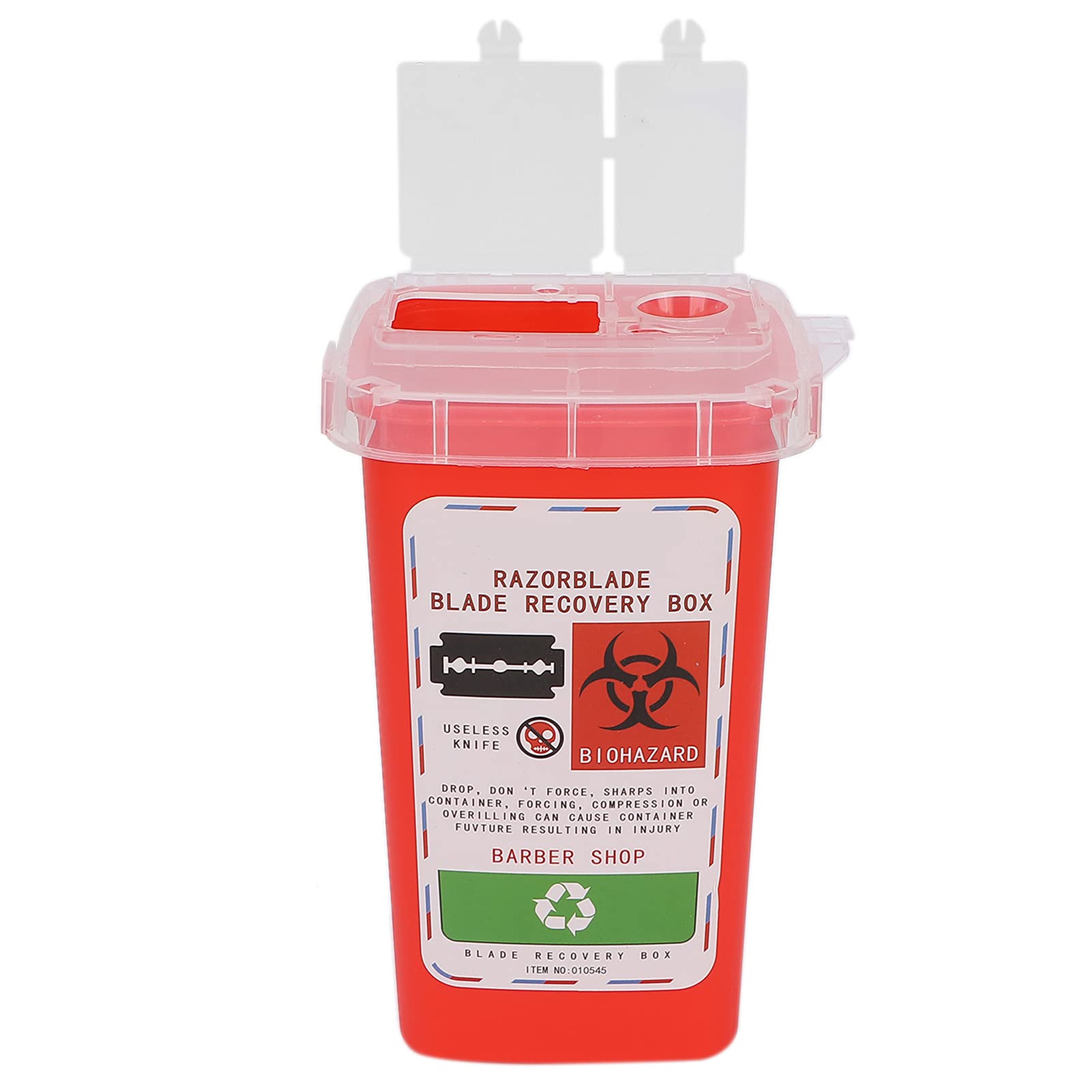Professional Barber Blade Disposal Container - Safe & Hygienic Razor Blade Disposal Box for Hair Salons, Barbershops & Home Use (Red) | Ideal for Shaving, Haircuts & Grooming Safety