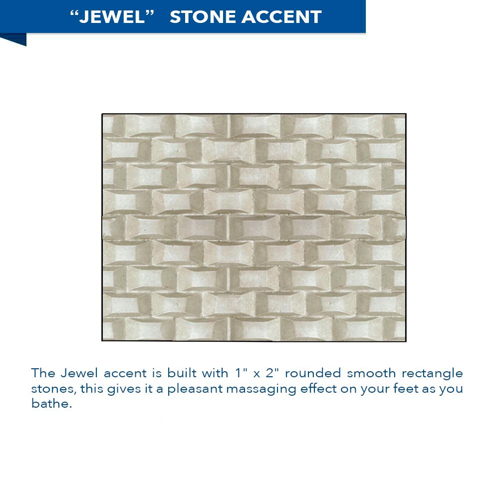 Neo Angle Desert Sand Sistine Stone & Jewel Stone Accent DIY Shower Remodel Kit - Easy Bathroom Upgrade for Modern Home Renovation