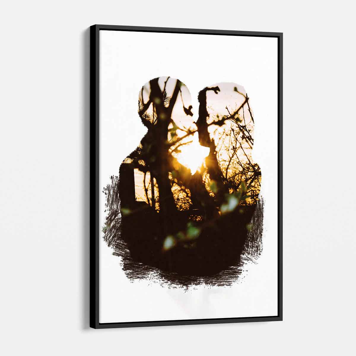 Romantic Brown Wall Art Canvas Print 0832 - Perfect for Bedroom, Living Room & Home Decor