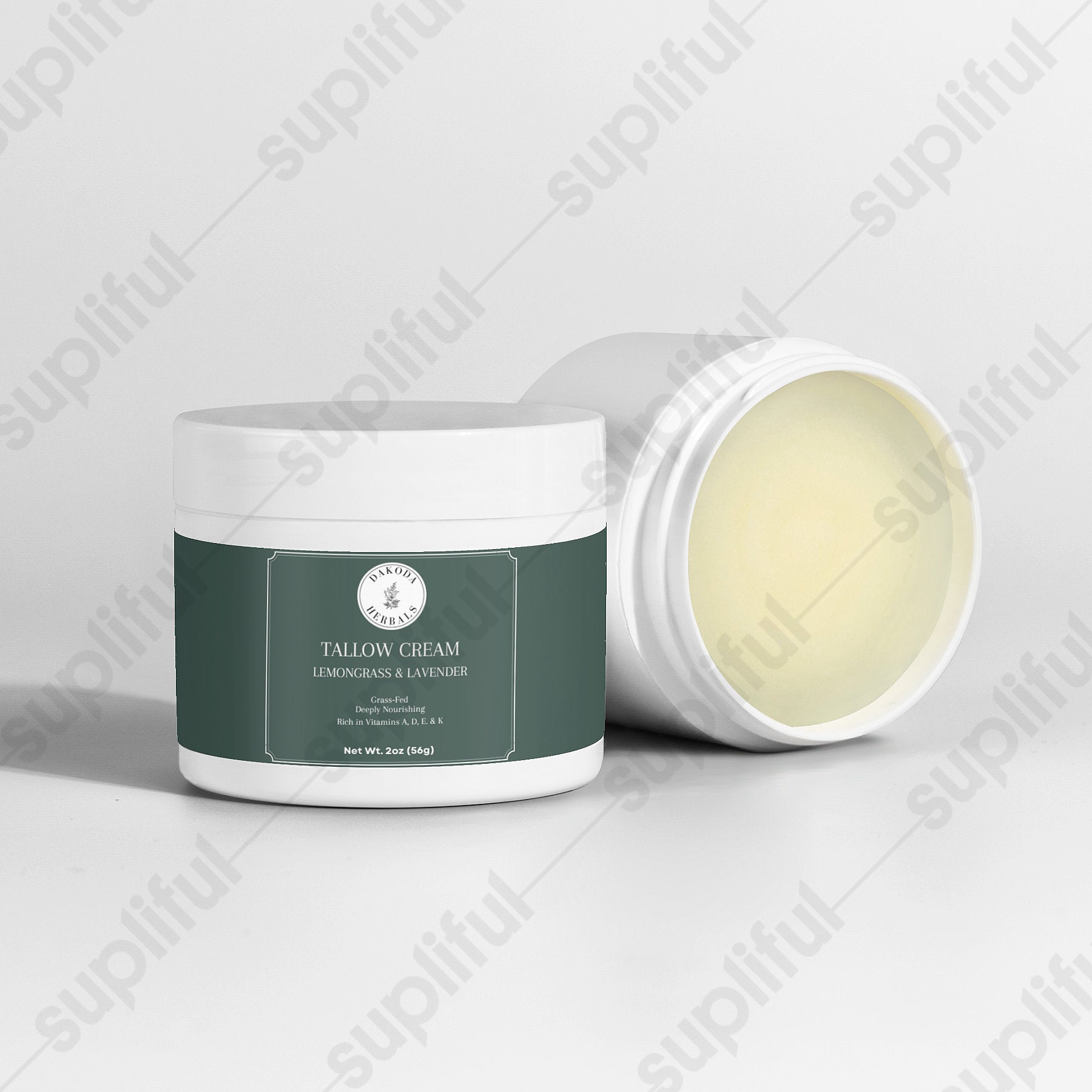 Organic Tallow Cream with Lemongrass & Lavender - Natural Moisturizer for Dry Skin - Perfect for Face, Body & Hand Care - Spa & Home Relaxation