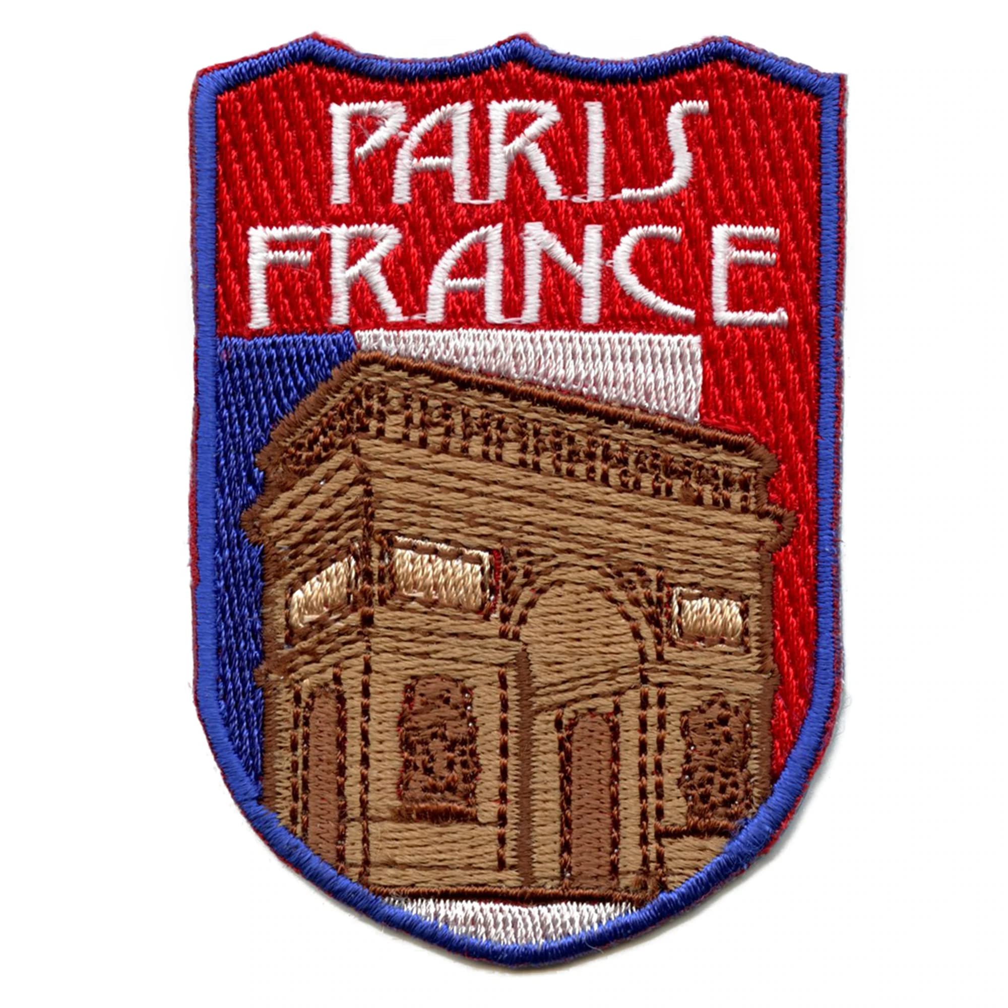 Paris France Shield Patch - Famous Landmark Embroidered Iron-On Badge for Jackets, Bags & DIY Crafts