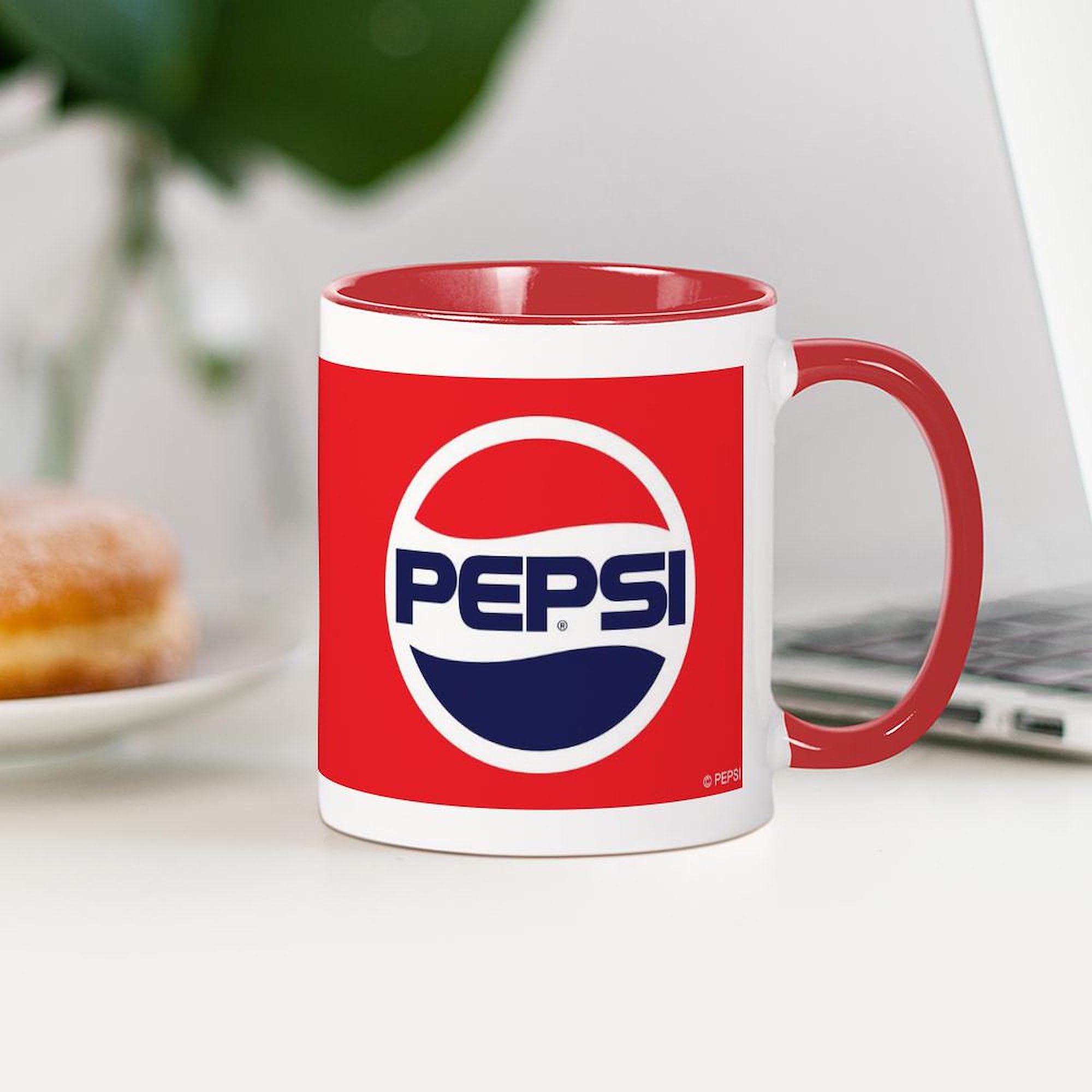 Pepsi Ceramic Coffee Mug 11 oz (325 ml) - Durable & Dishwasher Safe - Perfect for Coffee, Tea, or Hot Chocolate at Home, Office, or Gifts