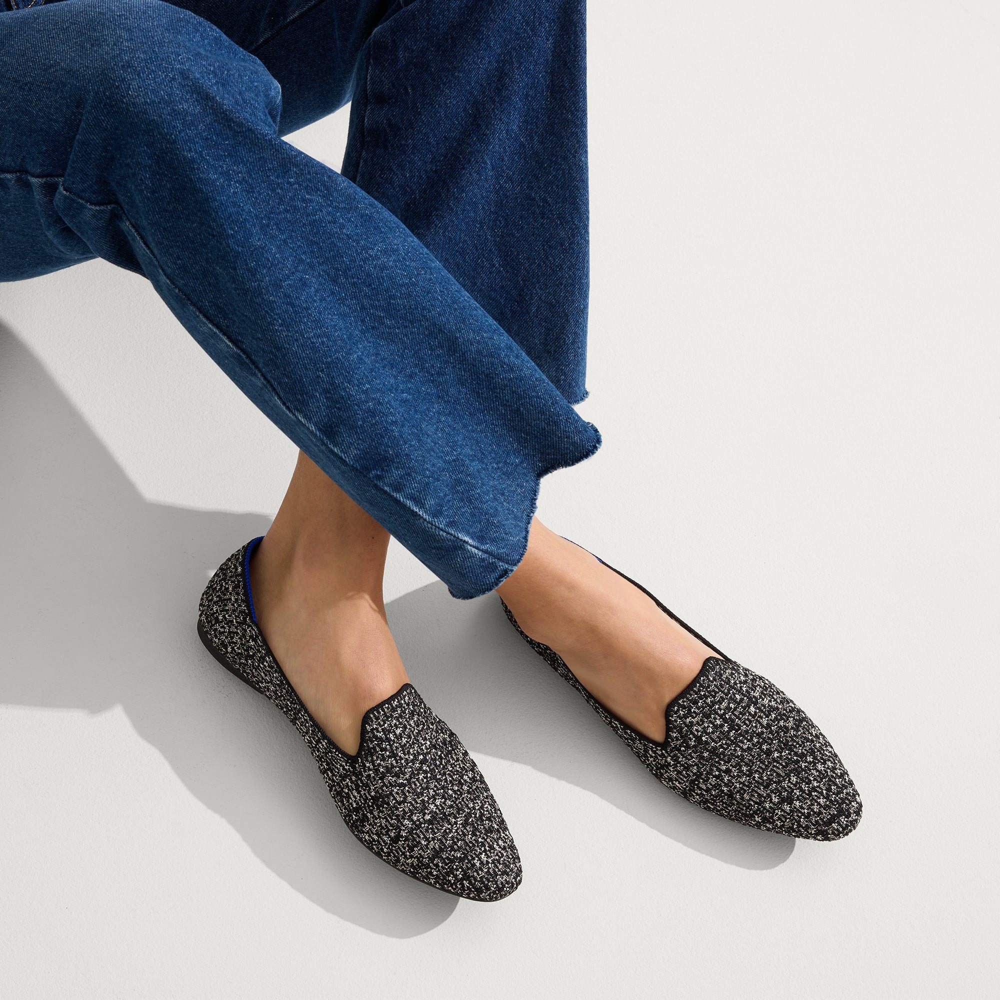 Stylish Almond Loafer in Dusk Tweed - Comfortable & Trendy Women's Slip-On Shoes for Work, Office & Casual Outfits