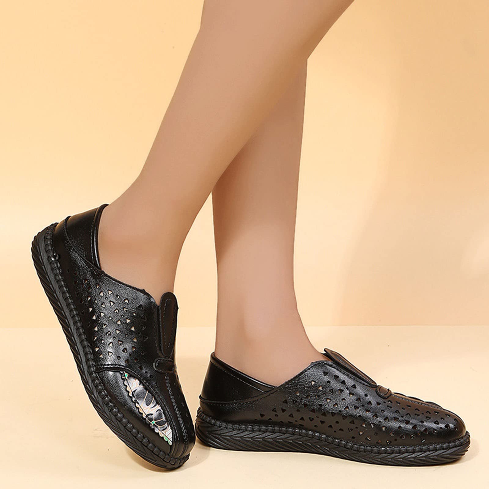 Women's Pointed Toe Flats - Comfortable Fashion Sneakers with Orthotic Arch Support Insoles | Perfect for Work, Travel & Everyday Wear