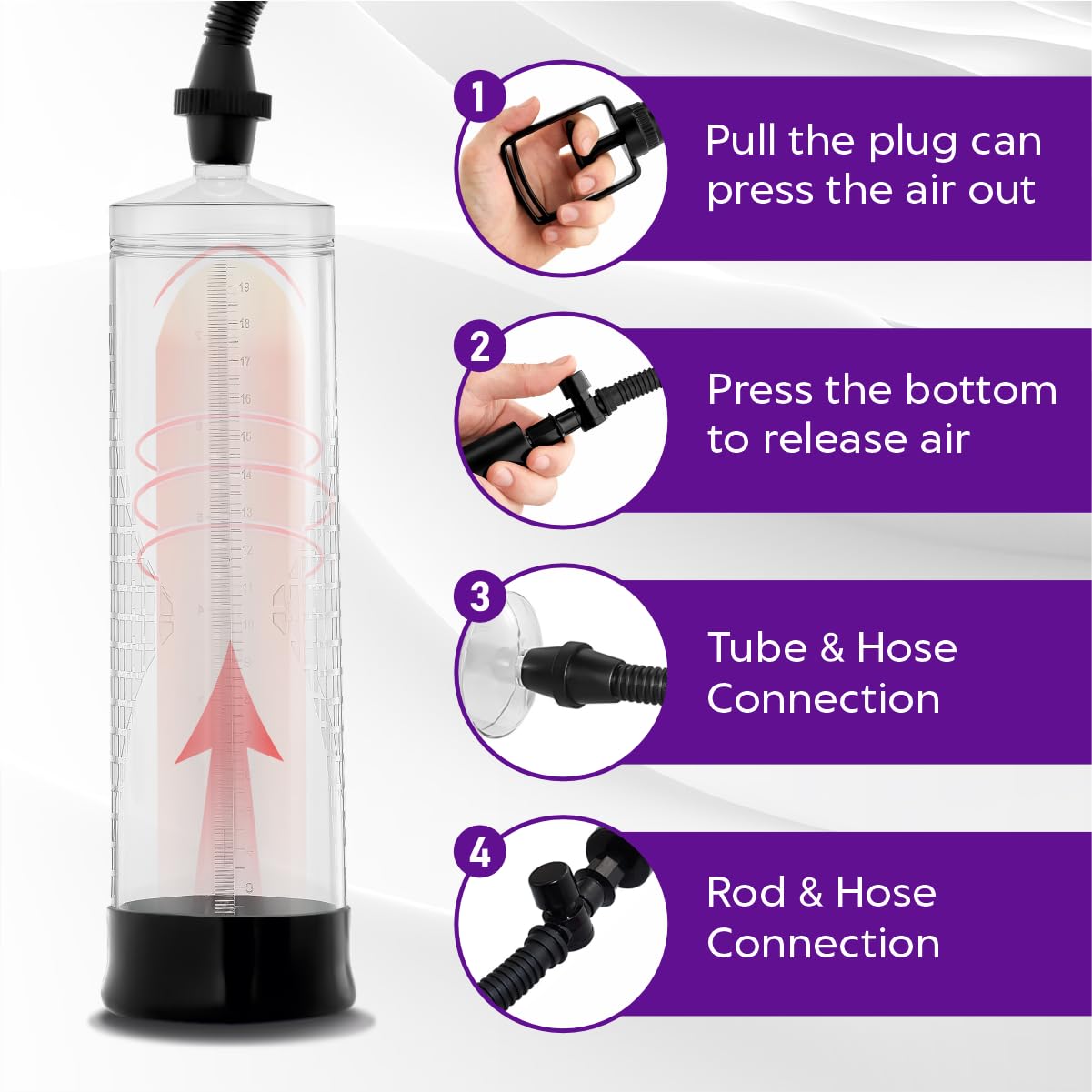 Premium Penis Pump for Men - Vacuum Therapy Enlargement Device with Strong Suction - Blue Male Enhancement Sex Toy for Couples & Solo Play - Perfect for Intimate Moments & Sexual Wellness